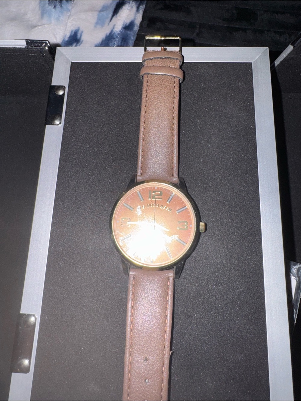 Wilsons Leather Brown and Tan Simulated Leather Watch Strap